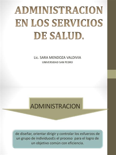 Administración En Los Servicios De Salud Pdf Planificación Hospital