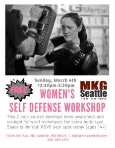 Free Women S Self Defense Workshop Mkg Seattle