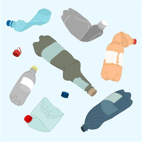 Ensemble D Illustration Vectorielle De Bouteilles En Plastique