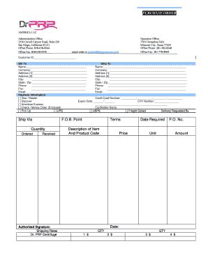 Fillable Online Purchase Order Form Rtf Fax Email Print Pdffiller