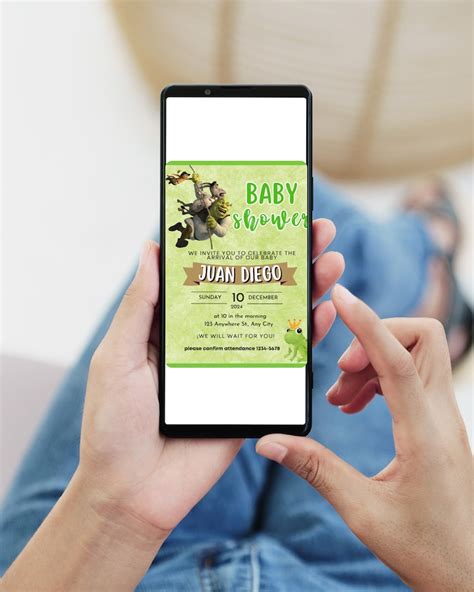 Shrek Invitation Boy Baby Shower Invitation Shrek Shrek Text Message