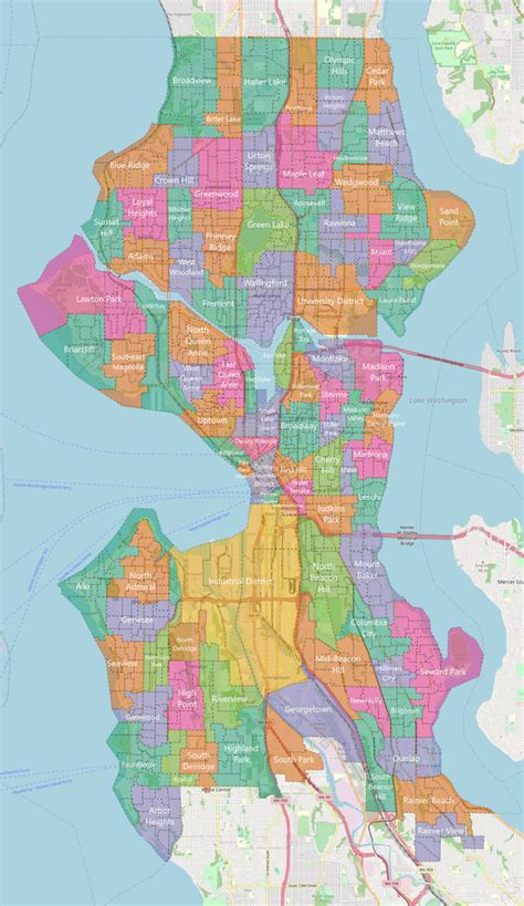 Printable Map Of Seattle Neighborhoods