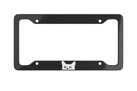 Peeking Cat License Plate Frame Car Accessories Cat License Plate Cat