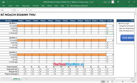 M U L P K Ho Ch Kinh Doanh Tr N Excel