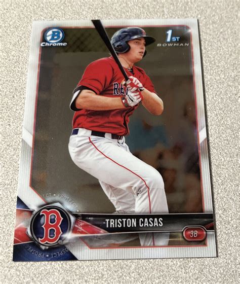 Bowman Chrome Draft Bdc Triston Casas Red Sox Ebay