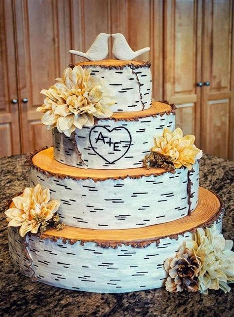 32 Stunning Birch Tree Wedding Cake Ideas Birch Wedding Cakes