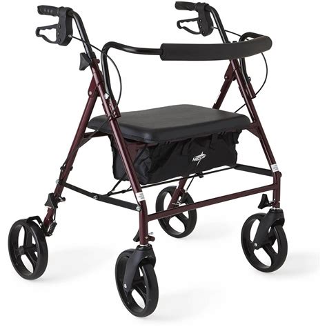 Medline Extra Wide Heavy Duty Bariatric Rollator Folding Rolling