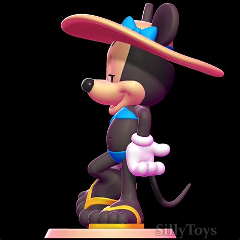 Файл 3D Minnie Mouse with blue Bikini Модель 3D принтера для загрузкиCults