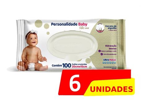 Kit 6 Lenço Umed Personalidade Pacotes De 100 Toalhinhas Parcelamento