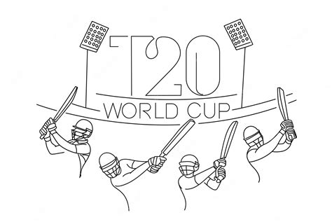 Premium Vector T20 World Cup Cricket Championship Poster Template