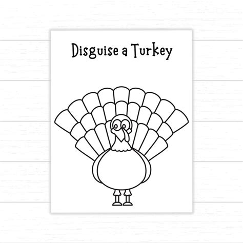 Disguise A Turkey Project Turkey In Disguise Printable Disguise A Turkey Project Printable