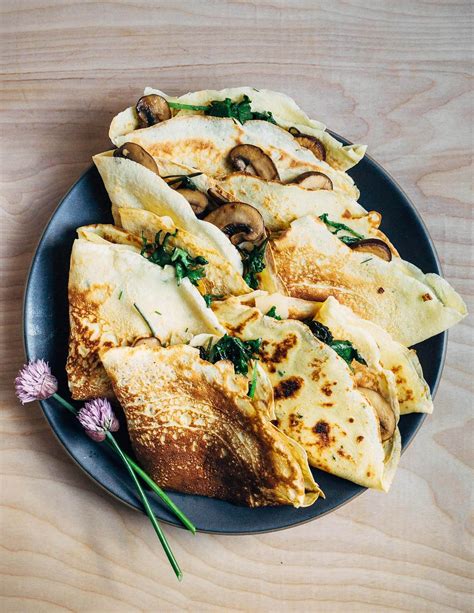 Savory Crepes With Mushrooms And Greens Brooklyn Supper Recipe