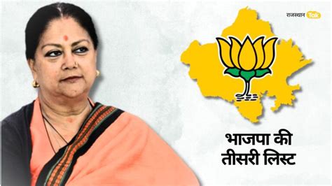 Rajasthan Election बीजेपी ने जारी की 58 उम्मीदवारों की तीसरी लिस्ट देखें पूरी सूची Rajasthan