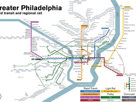 Philadelphia Metro Map, Transit Map, Philadelphia Art, Philadelphia Map ...