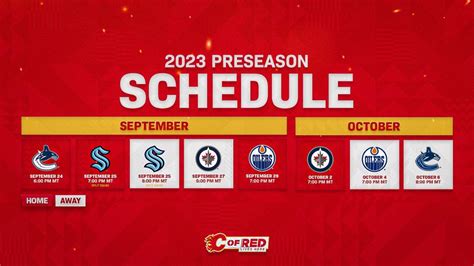 FLAMES ANNOUNCE 2023 24 PRE SEASON SCHEDULE Flames Communications