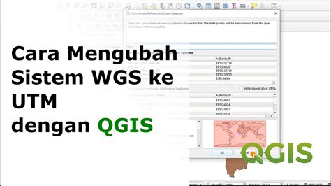 Mengubah Koordinat WGS Ke UTM Dengan QGIS YouTube