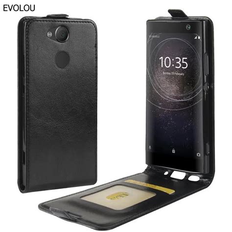 Custodia In Pelle Flip Verticale Per Sony Xperia XA2 Custodia H4133