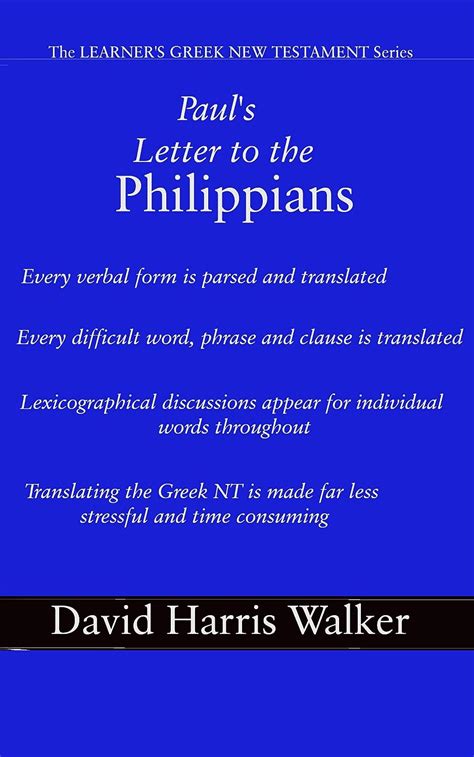 Pauls Letter To The Philippians The Learners Greek New Testament