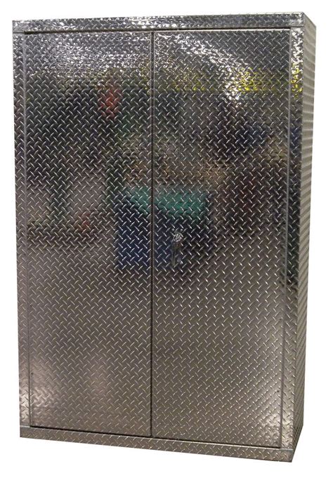 Garage Storage Cabinet 6 Foot Diamond Plate Aluminum Garageteam