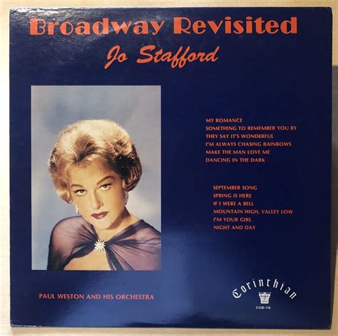 Yahoo オークション Jo Stafford／broadway Revisited Us盤 Cor 118