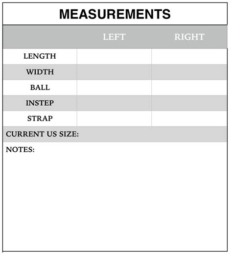 Measurements — Salamanca Custom Made Tango Shoes