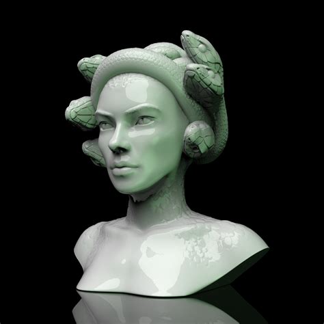 Stl File Medusa Gorgon Bust・3d Printable Model To Download・cults