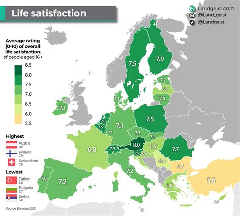 Onlmaps On Twitter Rt Landgeist How Satisfied Are People In Europe