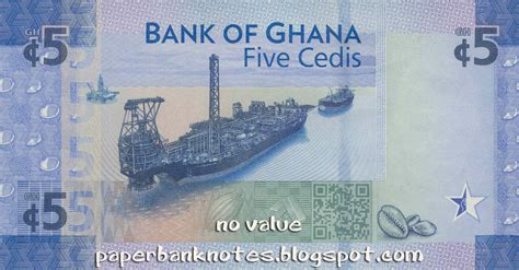 Africa Ghana 5 Cedis Central Bank 60th Anniversary Commemorative