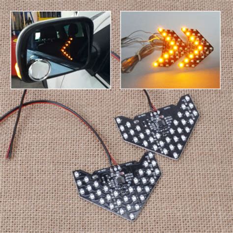 Yellow 33 Smd Sequential Led Arrows Panel Fit For Car Mirror Turn Signal Light Ebay