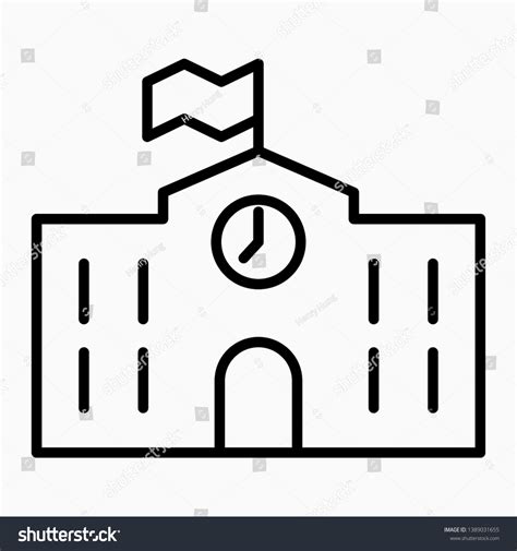 Nice Outline School Vector Icon Stock Vector (Royalty Free) 1389031655 | Shutterstock