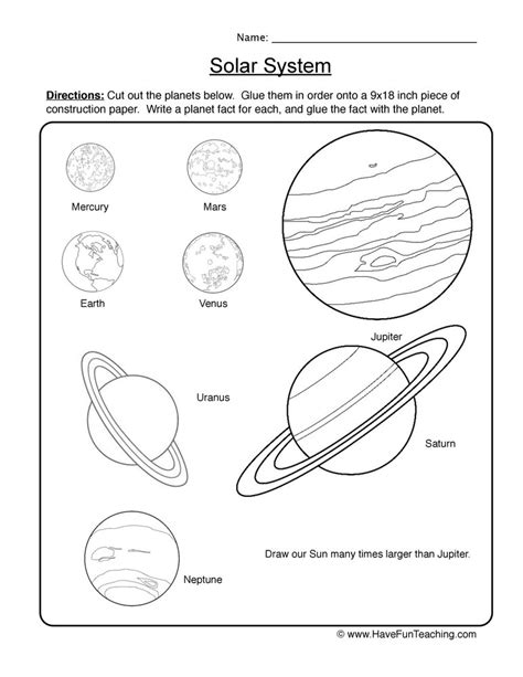 Free Sun Astronomy Worksheets Th Grade