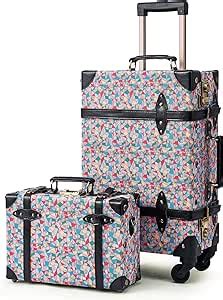 Amazon Unitravel Piece Vintage Luggage Set Women Carry On