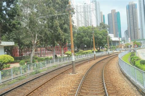 The Light Rail Transit In Tuen Mun Hk Editorial Stock Photo Image Of