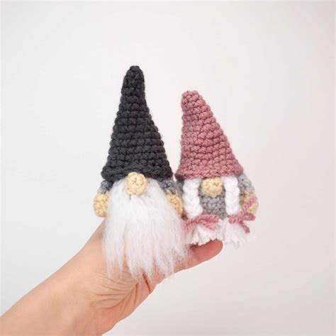 Mini Crochet Gnome Pattern Quick And Easy Crochet Gnome A Crafty Concept