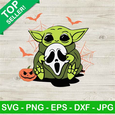 Baby Yoda Scream SVG, Baby Yoda Ghostface SVG, Yoda Ghost Face Horror ...