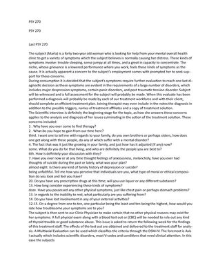 PSY 285 Self Analysis 1 Uop Self Analysis PSY 285 Self Analysis