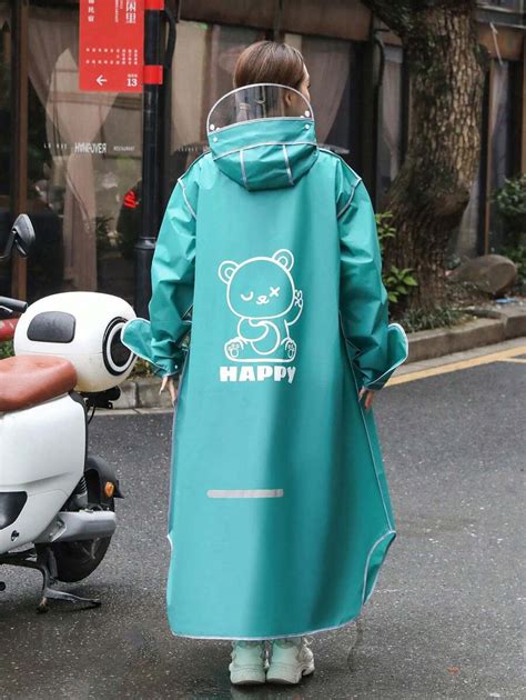 Women S Long Raincoat Suit Full Body Anti Rainstorm Electric Scooter