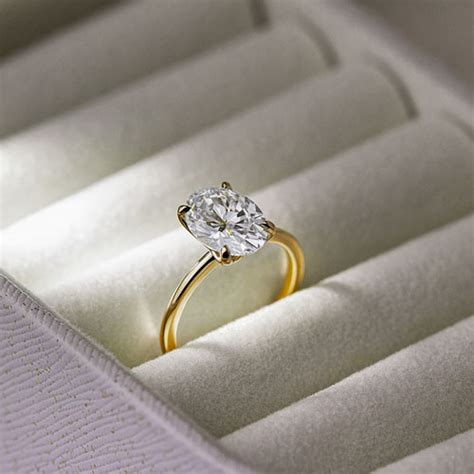 Simple Gold Diamond Engagement Rings