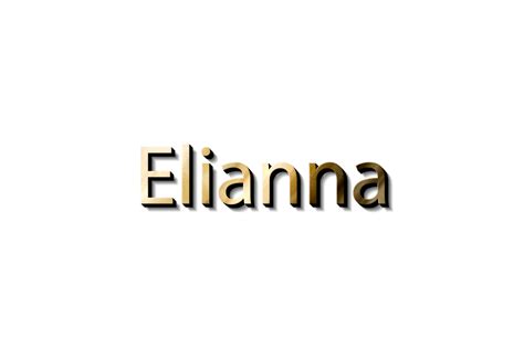 Free ELIANNA 3D NAME 15079644 PNG with Transparent Background