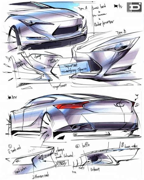 Electric Car Design Sketches