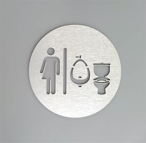 All Gender Restroom Sign With Urinal Symbol Bathroom Signs Etsy Australia