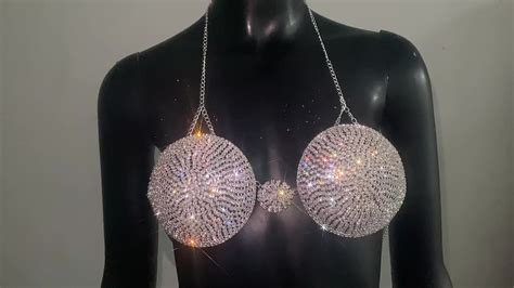 Shihan New Full Rhinestone Shiny Ball Bra Body Chain Diamante