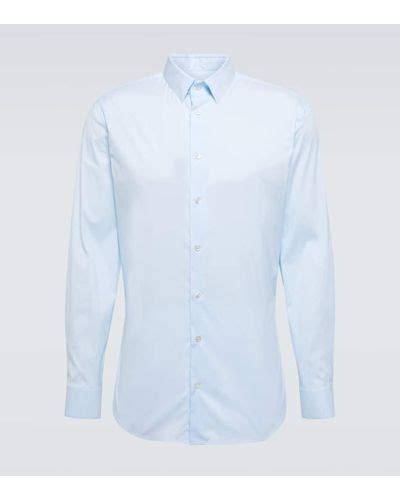 Blue Giorgio Armani Shirts For Men Lyst