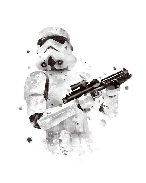 Star Wars Stormtrooper Print Watercolor Star Wars Painting Wall Decor