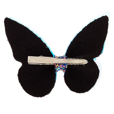 Holographic Glitter Butterfly Hair Clip Claires Us