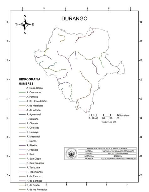 HIDROGRAFIA DE EL ESTADO DE DURANGO DURANGO MEXICO