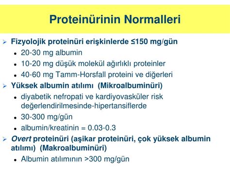 PPT - PROTEİNÜRİ VE NEFROTİK SENDROM PowerPoint Presentation, free ...