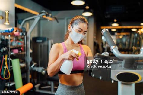 Cleaning Gym Equipment Photos And Premium High Res Pictures Getty Images