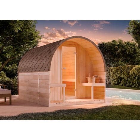 Finntherm Fasssauna Aus Holz Scandipod Outdoor Sauna Mit Terrasse