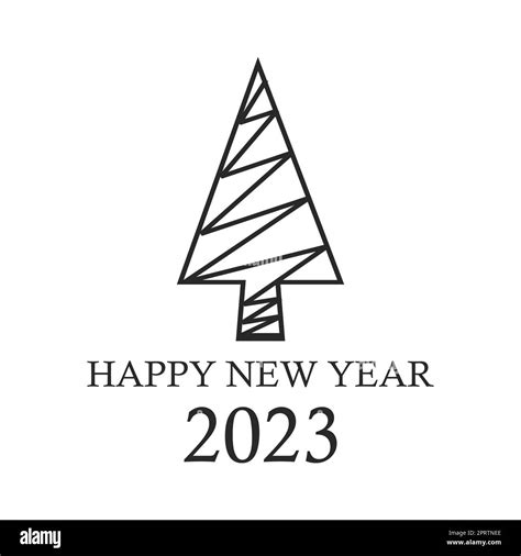 Abstract Christmas tree, holiday symbol christmas, new year 2023 - Vector illustration Stock ...